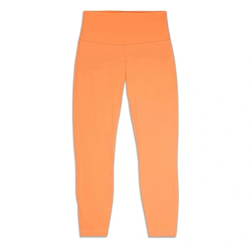 - Lululemon Align High Rise Pant 25” Orange Soda Size 6 Double Lined, NW… - Picture 9 of 14